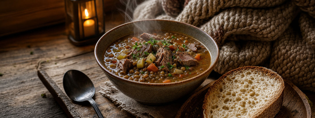 Slow-Cooker Lamb and Lentil Soup for Iron and Energy